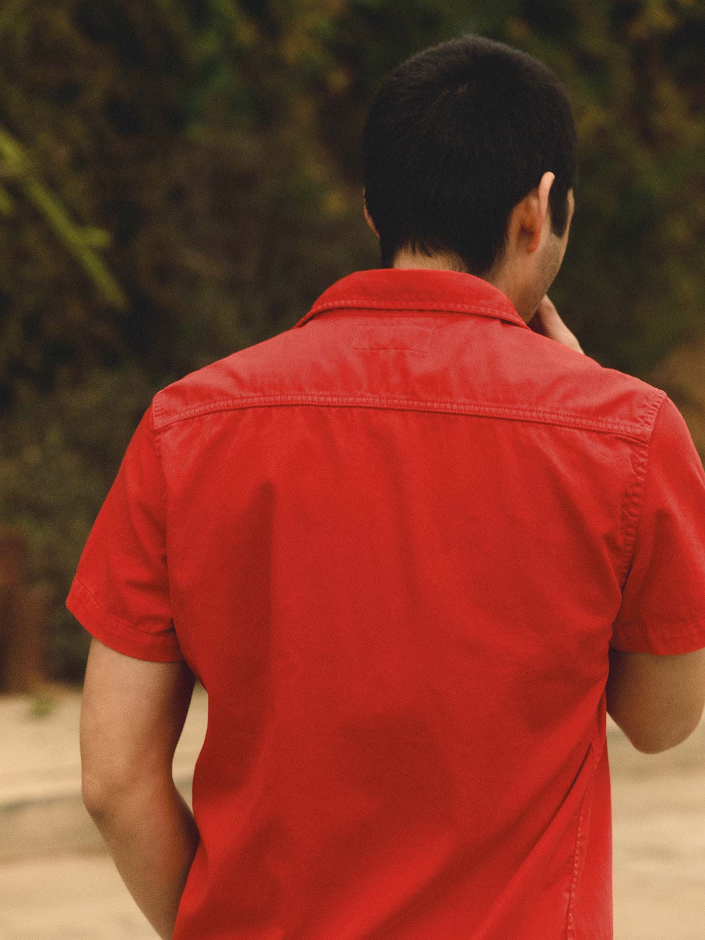 the whisper twill shirt in poppy - Image 6