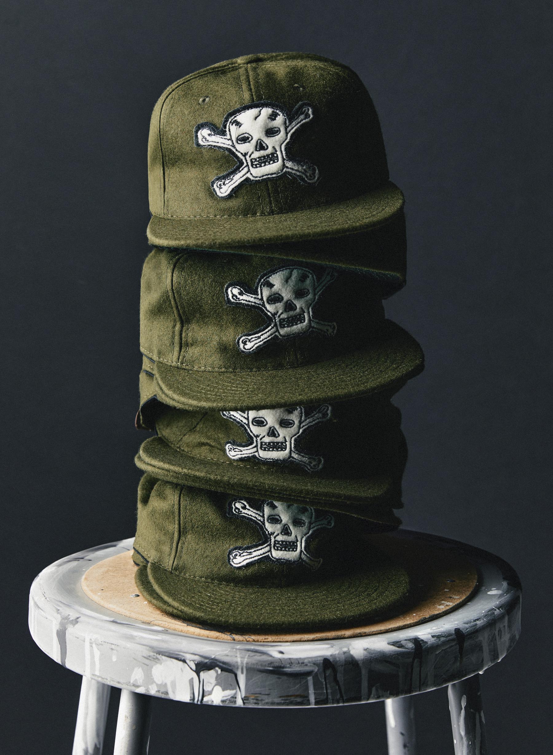 the wool "hellcats" cap in olive - Image 3