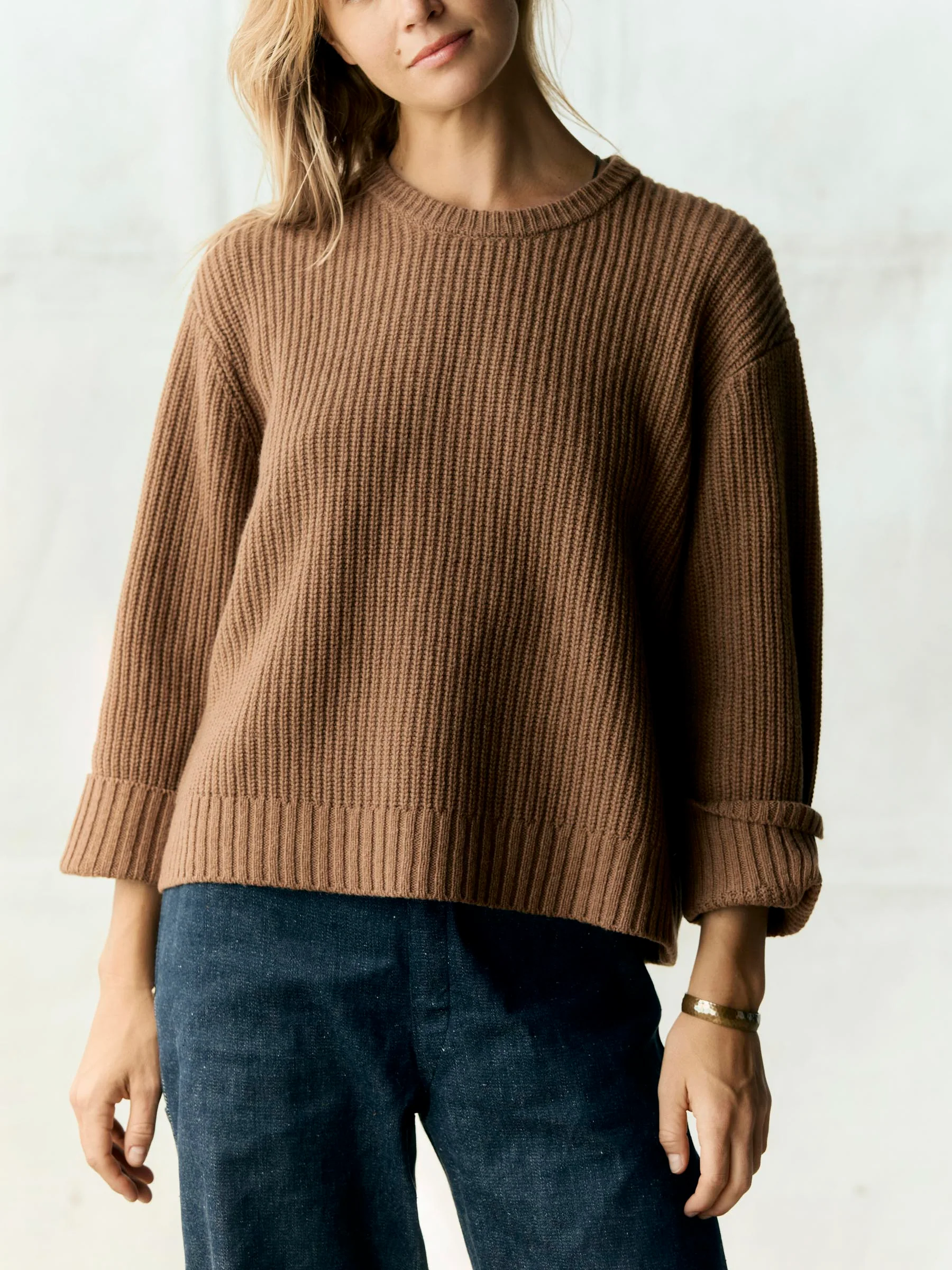 varese wool sweater in brown - Image 5