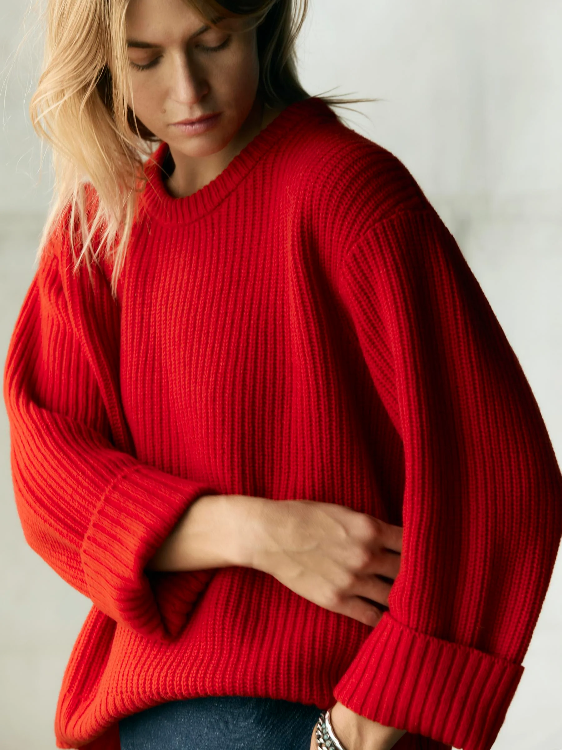 varese wool sweater in red - Image 4