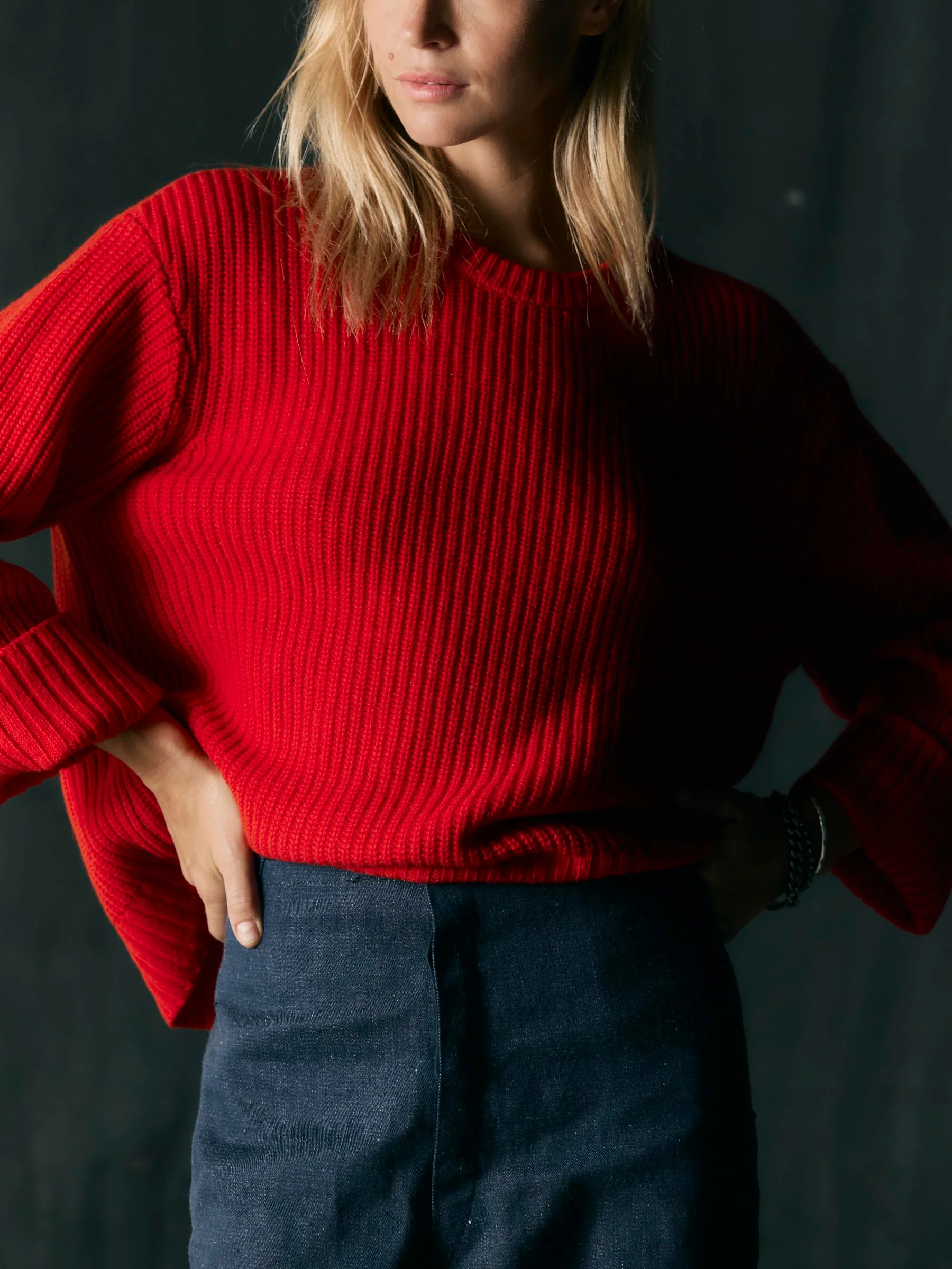 varese wool sweater in red - Image 5