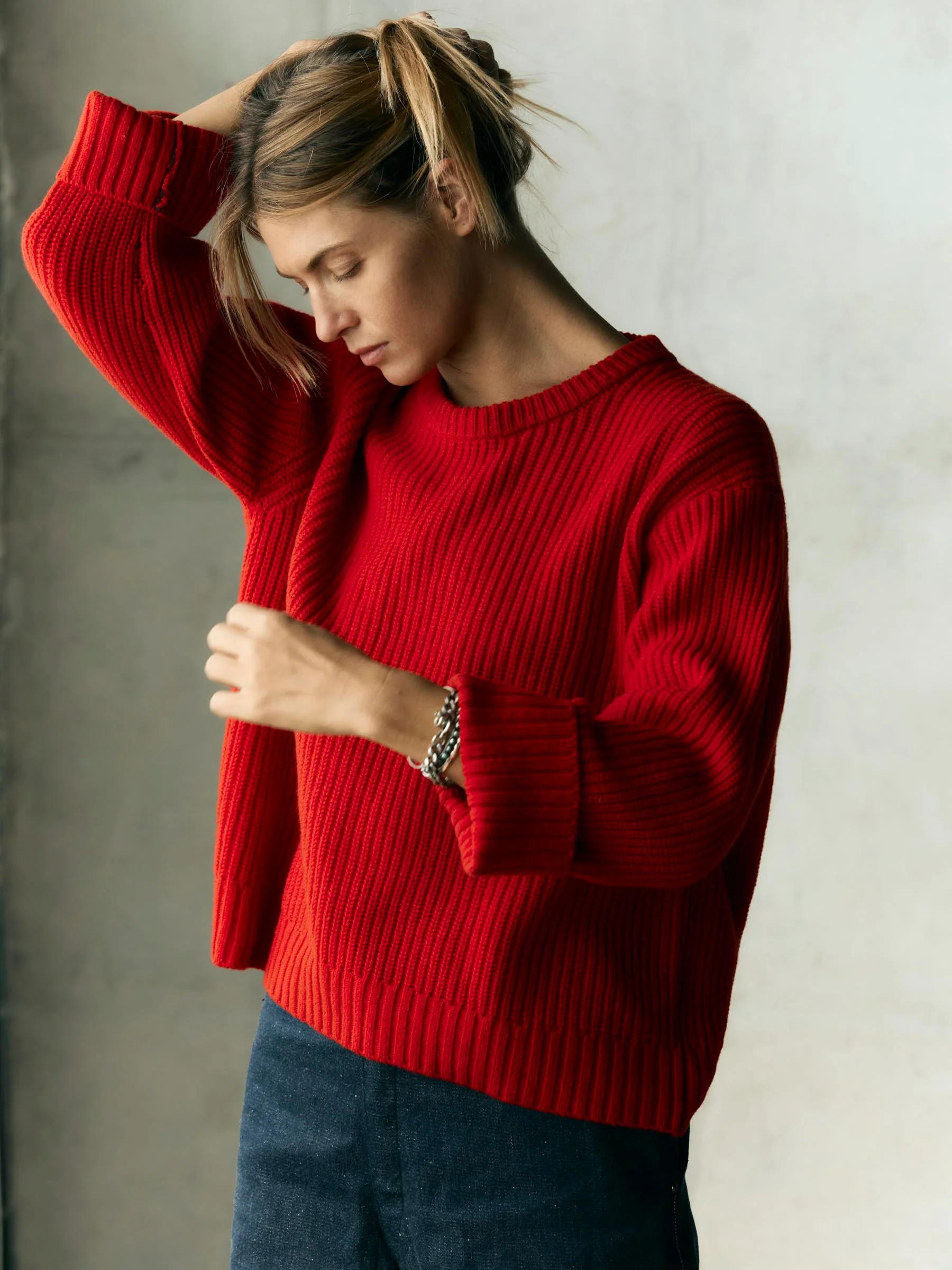 varese wool sweater in red - Image 6