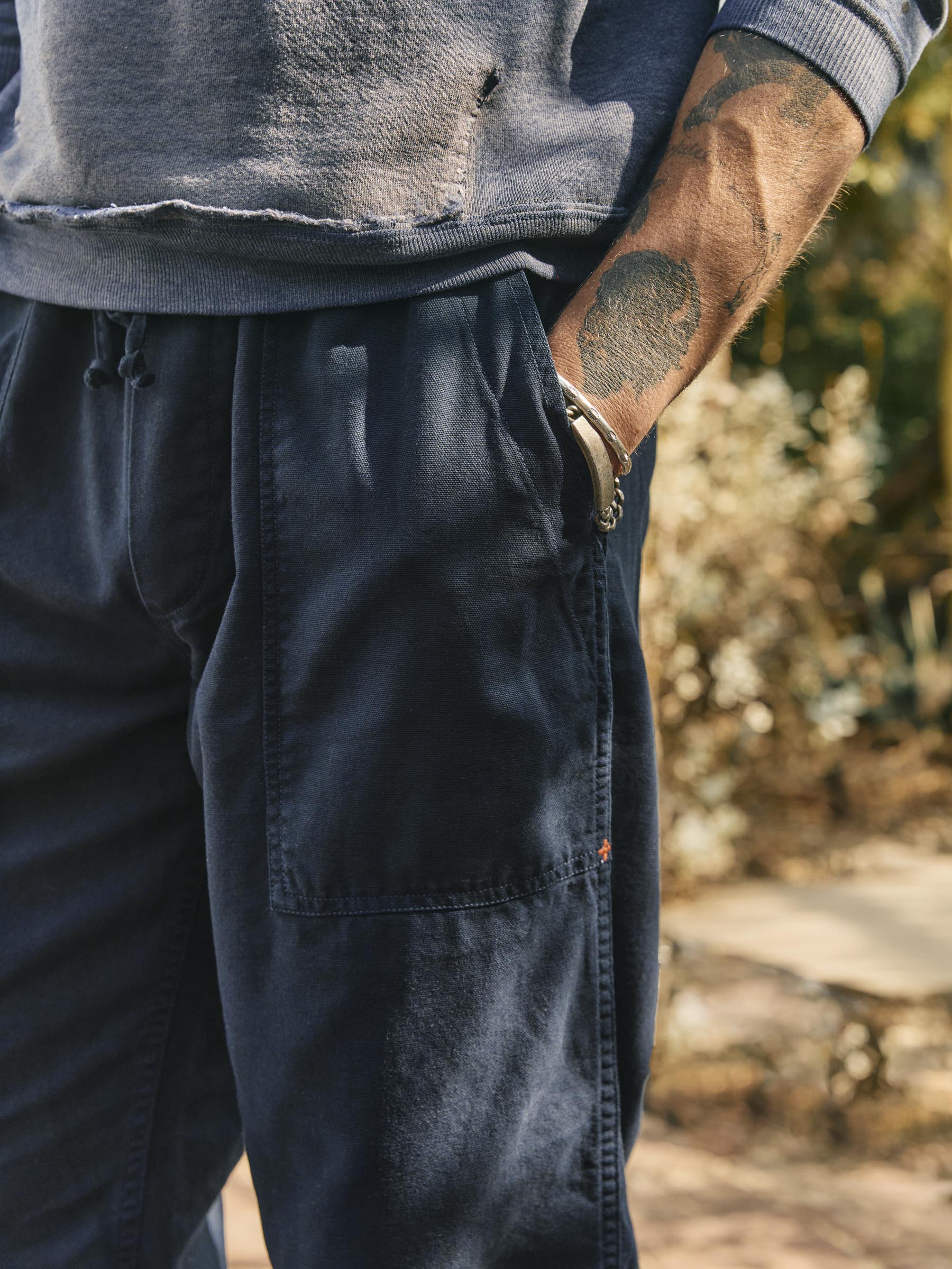 ventura chore pant in navy - Image 3