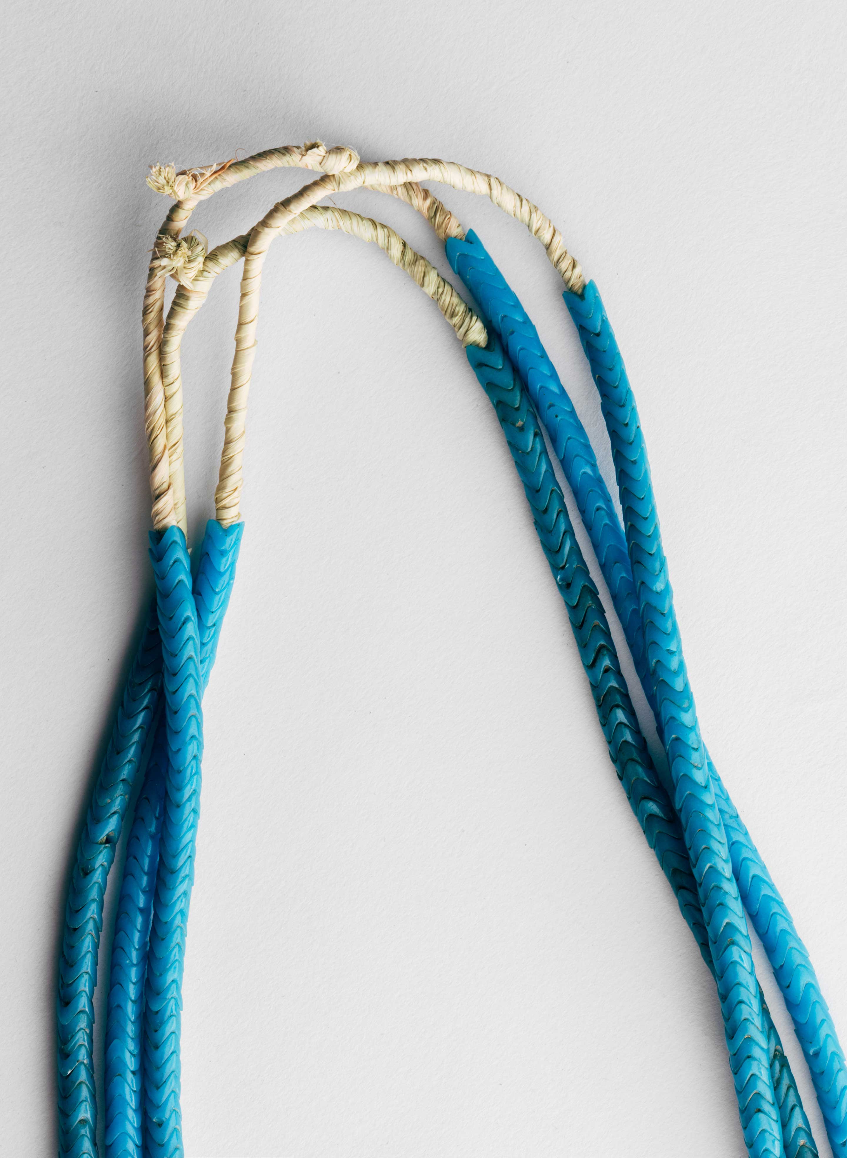 vintage african snake bead necklace in turquoise - Image 5