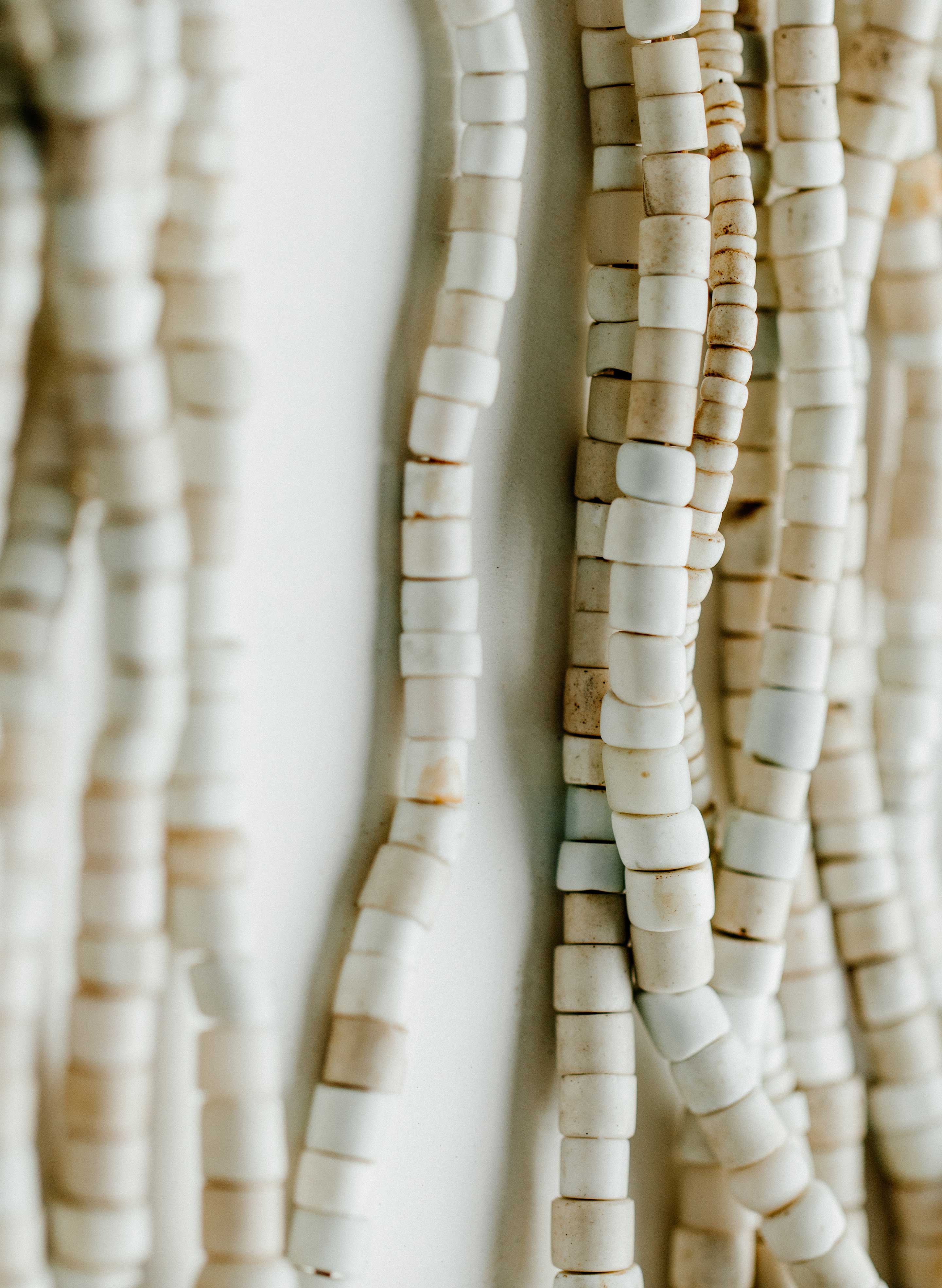 vintage white goomba trade bead necklace - Image 6